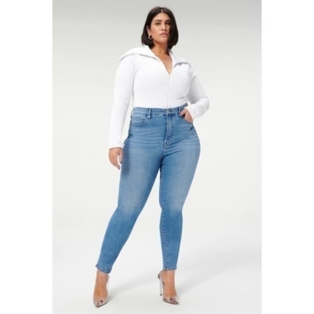 Good American Good Waist Blue 262 High Waist Skinny Jeans Size‎ 24 NWT